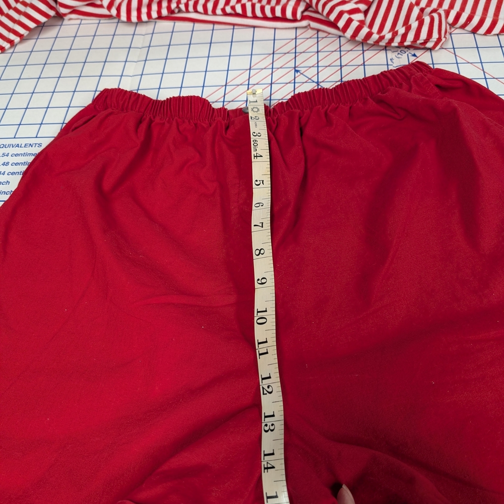 Vintage Maternity Dividends Red and White Striped Top with Dan Howard Red Shorts - Picture 13 of 16